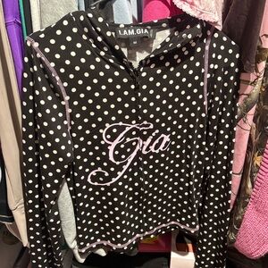 I.AM.GIA Black and White Polka Dot Blare hoodie